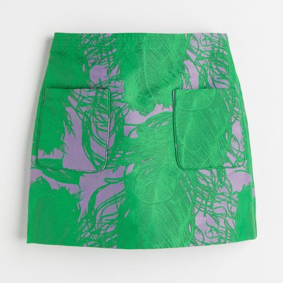 Iris Apfel x H&M Jacquard-Weave Mini Skirt Size 22 (NWT) - Picture 3 of 8